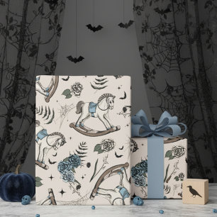 Papel De Regalo Patrón inmaculado del caballo de Roca floral