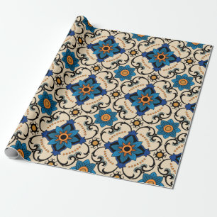 Papel De Regalo Patrón inmaculado. Ornamento étnico colorido