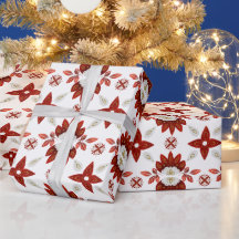 Patrón Kaleidoscopio Escandinavo Rojo y Oro