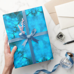 Papel De Regalo Patrón Kaleidoscopio helado de helado azul