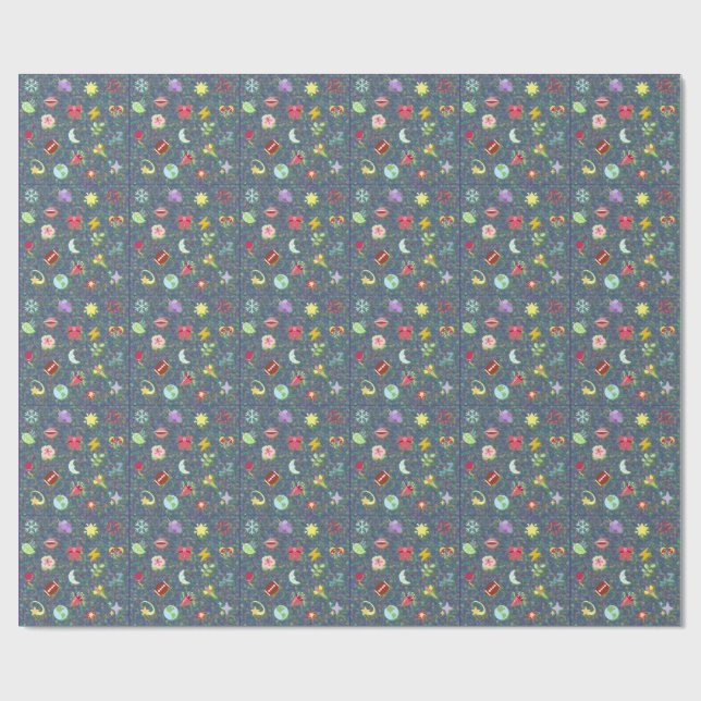 Papel De Regalo patrón kawaii (Superficie plana)