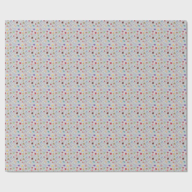 Papel De Regalo patrón kawaii (Superficie plana)