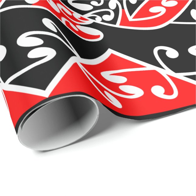 Papel De Regalo Patrón kowhaiwhai tradicional maorí coreu (Esquina del rollo)