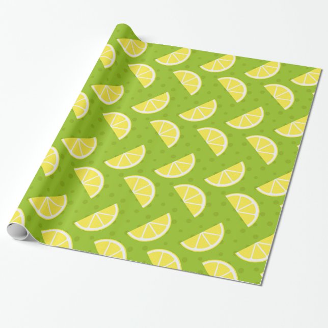 Papel De Regalo Patrón Lemons (Desenrollado)
