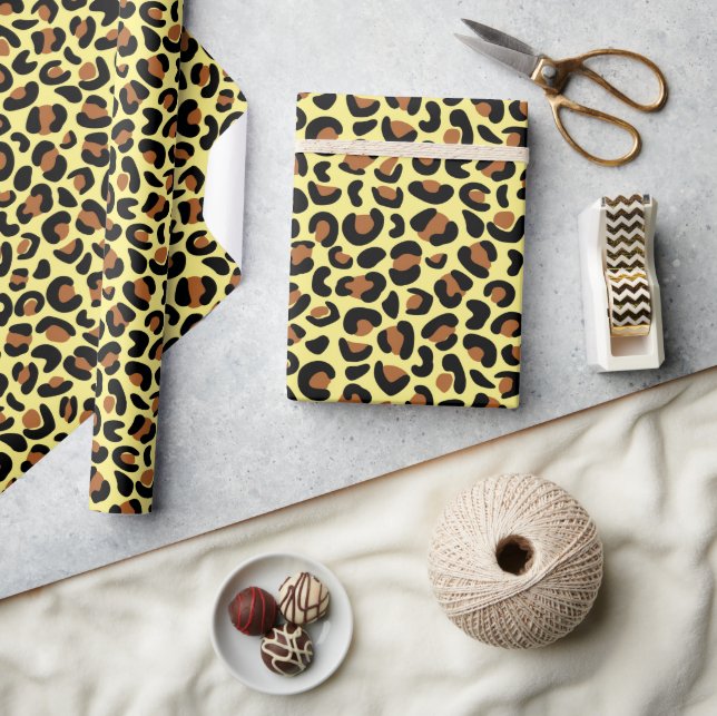 Papel De Regalo Patrón Leopard Regalos De Graduación Amarillo Sin  (Artesanía)