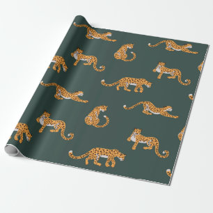 Papel De Regalo Patrón leopardo color plano iluminado de diseño 