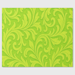 Papel De Regalo patrón lime verde