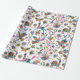 Papel De Regalo Patrón luminoso estilo otomano mexicano