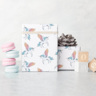 Papel De Regalo patrón mágico de pegaso unicornio