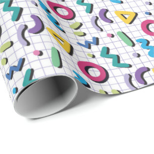 Papel De Regalo Patrón Memphis Multicolor 80