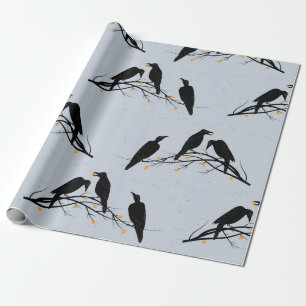 Papel De Regalo Patrón Minimalista de las avenidas negras moderna