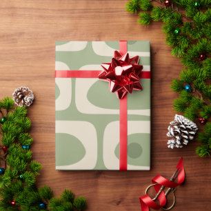 Papel De Regalo Patrón Minimalista de Piquet Retro Moderno de Medi
