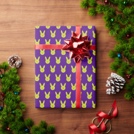 Papel De Regalo Patrón mínimo de conejo