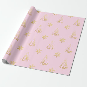 Papel De Regalo Patrón mínimo de navidades de Relieve metalizado d