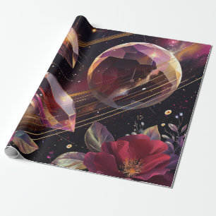 Papel De Regalo Patrón Místico Celestial Boho Amatista