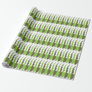 Papel De Regalo Patrón moderno abstracto gris verde