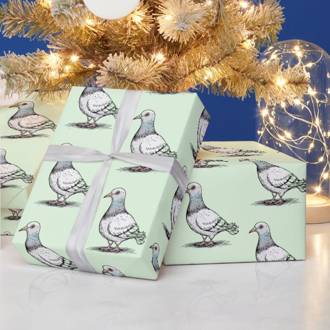 Papel De Regalo Patrón moderno de diseño de pichón de moda (Vacaciones)