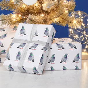 Papel De Regalo Patrón moderno de diseño de pichón de moda