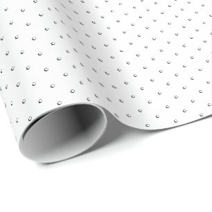 Papel De Regalo Patrón moderno de puntos de polka blanco y blanco