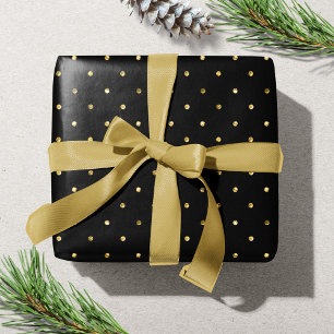 Papel De Regalo Patrón moderno de puntos dorados para Navidad