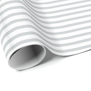 Papel De Regalo Patrón Moderno De Rayas Blancas Y Gris