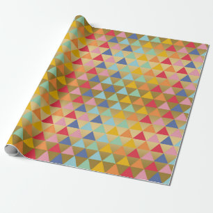 Papel De Regalo Patrón moderno de triángulos coloridos
