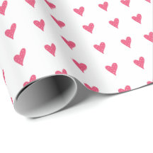 Patrón moderno del corazón rosado en blanco