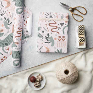 Papel De Regalo Patrón moderno para cumpleaños Regalo rosa