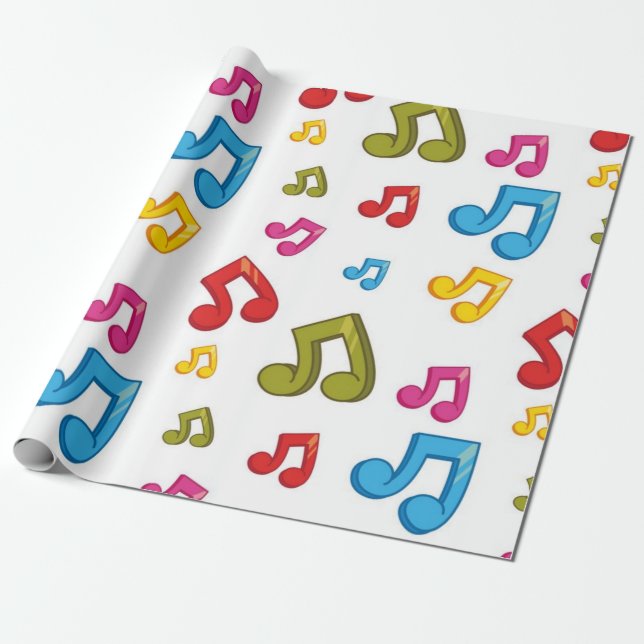 Papel De Regalo Patrón musical (Desenrollado)