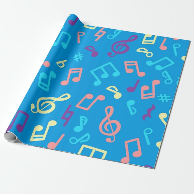 Papel De Regalo Patrón musical (Desenrollado)