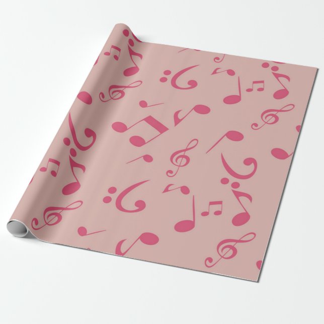Papel De Regalo Patrón musical (Desenrollado)