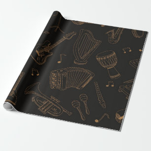Papel De Regalo Patrón musical