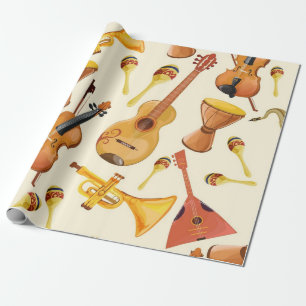 Papel De Regalo Patrón musical