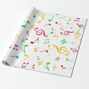 Papel De Regalo Patrón musical