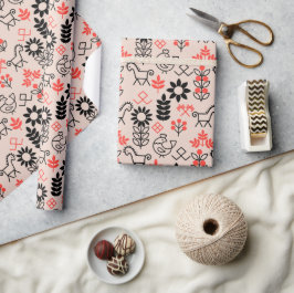 Papel De Regalo Patrón nacional de estilo ucraniano