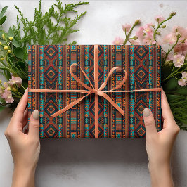 Papel De Regalo Patrón nativo americano de arte de boho