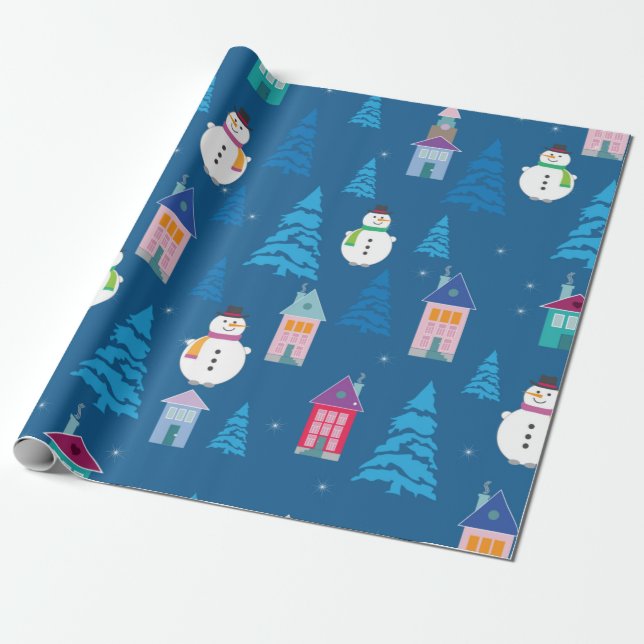 Papel De Regalo Patrón navideño (Desenrollado)
