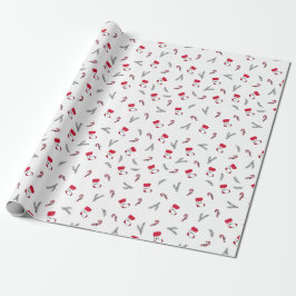 Papel De Regalo Patrón Navideño de Medias de Regalos, Chupachups