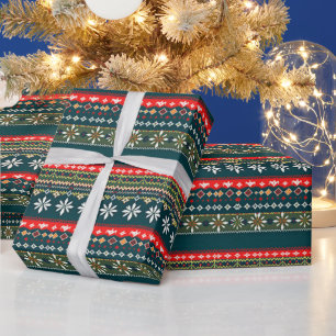 Papel De Regalo patrón navideño nórdico