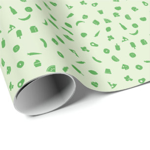 Papel De Regalo Patrón Navideño para Foodies Color Editable