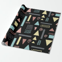 Patrón negro de formas geométricas