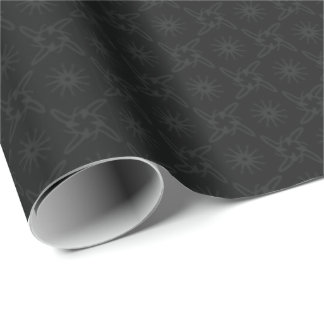 Papel De Regalo Patrón negro y gris de estilo de lujo