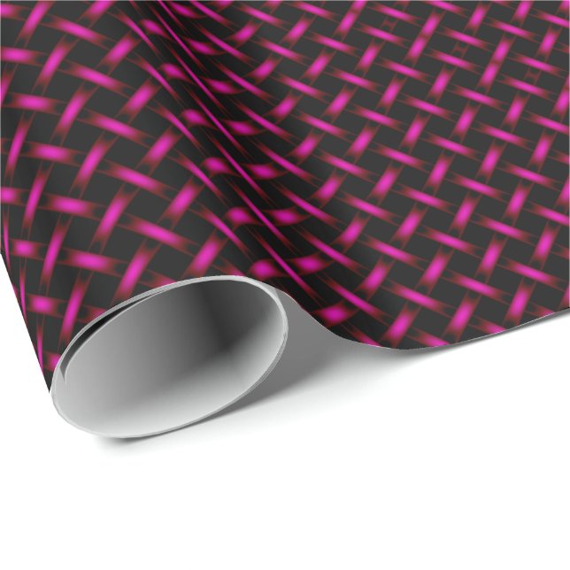 Papel De Regalo Patrón Neon Purple Weaved (Esquina del rollo)