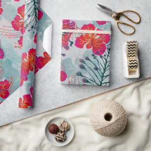 Papel De Regalo Patrón Ohai Alii v2 impreso en hawaiano