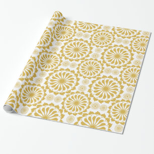 Papel De Regalo Patrón ornamental dorado sin soldadura