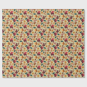 Papel De Regalo Patrón Otoñal Colorido