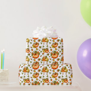 Papel De Regalo Patrón otoño de calabaza acuática