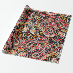 Papel De Regalo patrón paisley indio tradicional