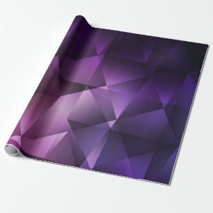 Papel De Regalo Patrón poligonal opaco rosa y púrpura moderno