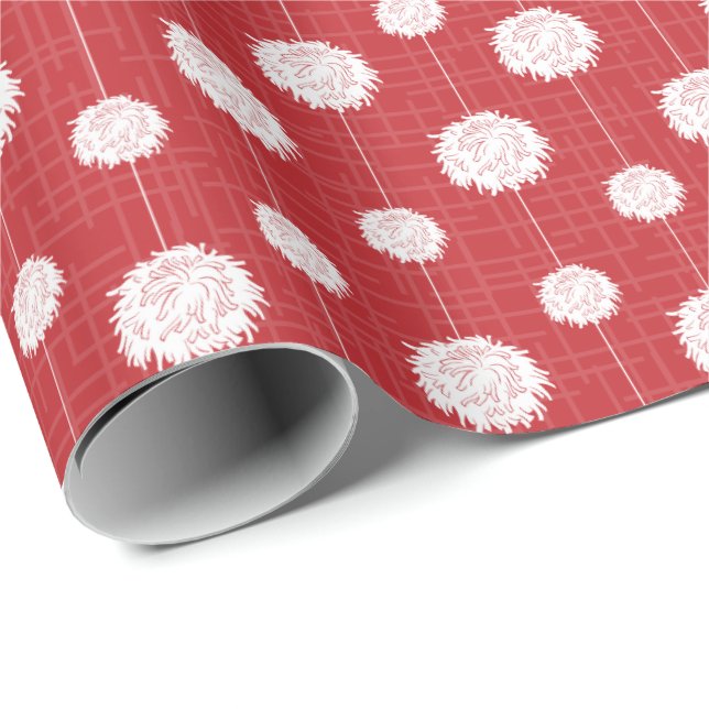 Papel De Regalo Patrón Pom Pom (Esquina del rollo)